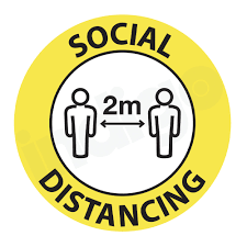 5s social distancing sticker